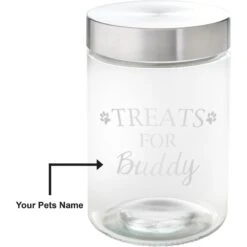 Frisco Paw Print Glass Personalized Treat Jar With Lid, 5 Cup, 40oz 9 Frisco Paw Print Glass Personalized Treat Jar With Lid, 5 Cup, 40oz -Frisco Shop 309522 PT2. AC SS1800 V1645206122