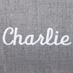 Frisco Personalized Knife Edge Bed, Dark Grey Linen, X-Large -Frisco Shop 311764 PT3. AC SS1800 V1630594000