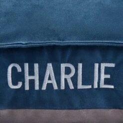 Frisco Personalized Navy Bolstered Bed With Navy Check Bolster, X-Large 9 Frisco Personalized Navy Bolstered Bed With Navy Check Bolster, X-Large -Frisco Shop 311768 PT4. AC SS1800 V1630593983