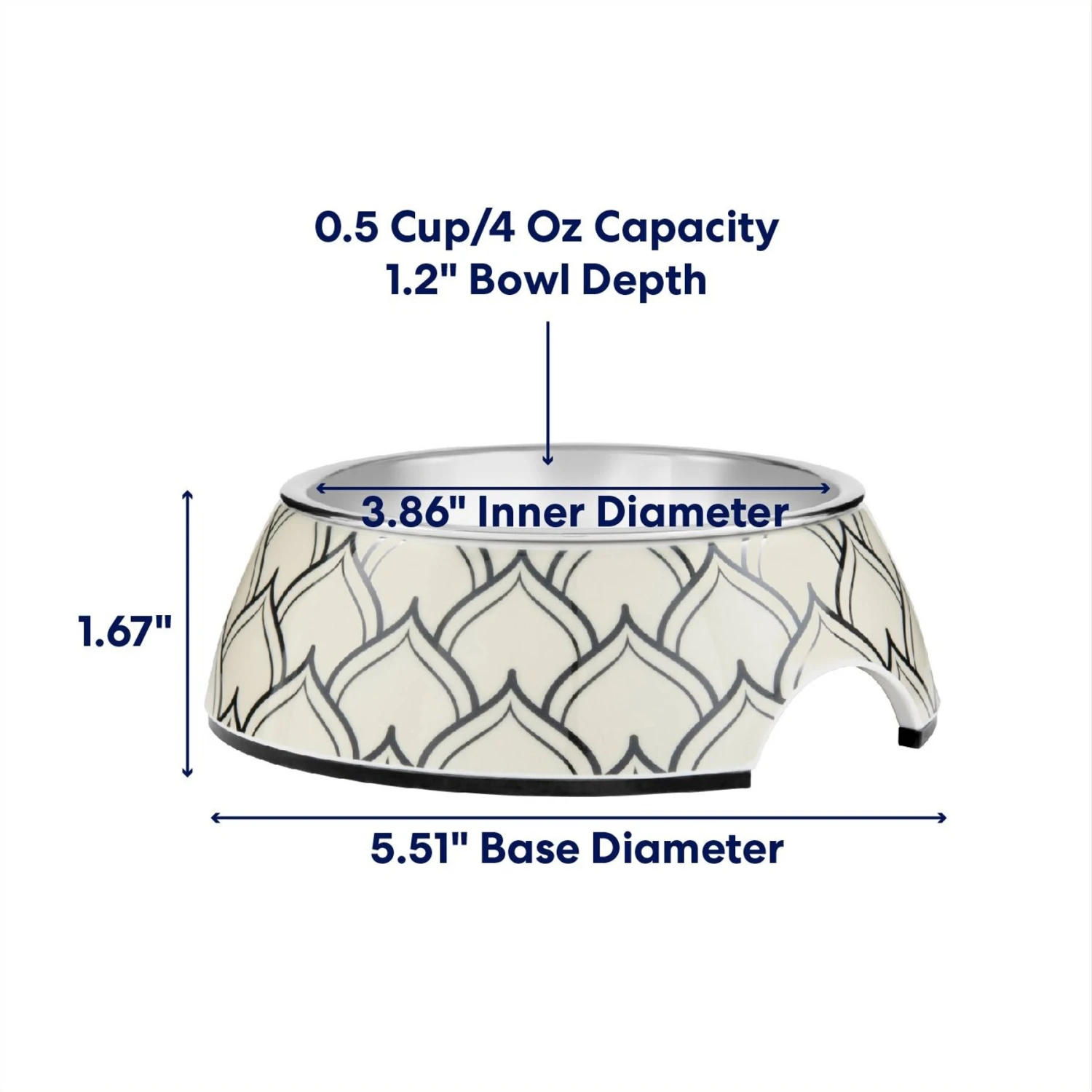 Frisco Moroccan Design Stainless Steel Dog & Cat Bowl 4 Frisco Moroccan Design Stainless Steel Dog & Cat Bowl - Image 2