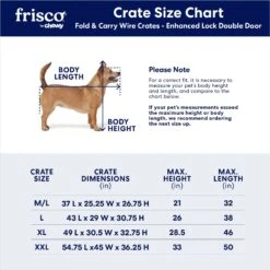 Frisco XX-Large Heavy Duty Enhanced Lock Double Door Wire Dog Crate, Fold & Carry Wire Dog Crate & Mat Kit, 54" -Frisco Shop 318116 PT2. AC SS1800 V1634322381