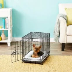 Frisco Eyelash Orthopedic Dog Crate Mat & Frisco Fold & Carry Single Door Collapsible Wire Dog Crate -Frisco Shop 319010 PT8. AC SS1800 V1631628689