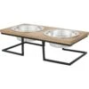 Frisco Premium Wood Elevated Stainless Steel Double Diner Dog & Cat Bowl -Frisco Shop 331490 MAIN. AC SS1800 V1657656892