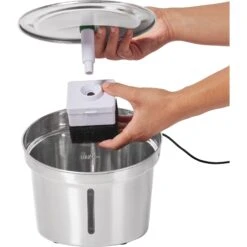 Frisco Stainless Steel Cactus & Leaf Dog & Cat Fountain -Frisco Shop 355814 PT3. AC SS1800 V1665173922