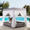 Frisco Outdoor Wicker Canopy Dog Bed -Frisco Shop 356071 MAIN. AC SS1800 V1657657125