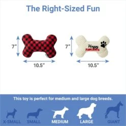 Frisco Holiday "Happy Pawlidays" Bone Plush Squeaky Dog Toy, Medium, 2 Count 7 Frisco Holiday "Happy Pawlidays" Bone Plush Squeaky Dog Toy, Medium, 2 Count -Frisco Shop 360942 PT1. AC SS1800 V1661347798