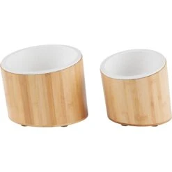Frisco Elevated Slanted Bamboo Melamine Non-Skid Dog Bowl With Bamboo Stand -Frisco Shop 363387 PT5. AC SS1800 V1657657267