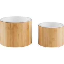 Frisco Elevated Non-Skid Bamboo Melamine Dog Bowl With Bamboo Stand -Frisco Shop 363391 PT5. AC SS1800 V1657657268