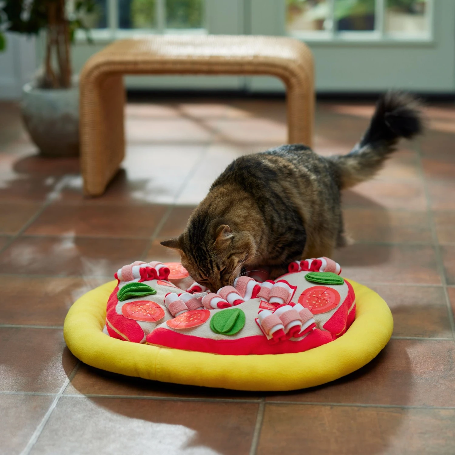 Frisco Pizza Reversible Snuffle Mat, Yellow, Medium 6 Frisco Pizza Reversible Snuffle Mat, Yellow, Medium - Image 4