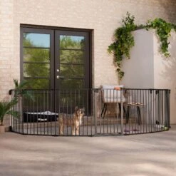 Frisco Outdoor Galvanized Steel 8-Panel Configurable Gate And Playpen With Oxford Roof -Frisco Shop 507086 PT4. AC SS1800 V1668631346