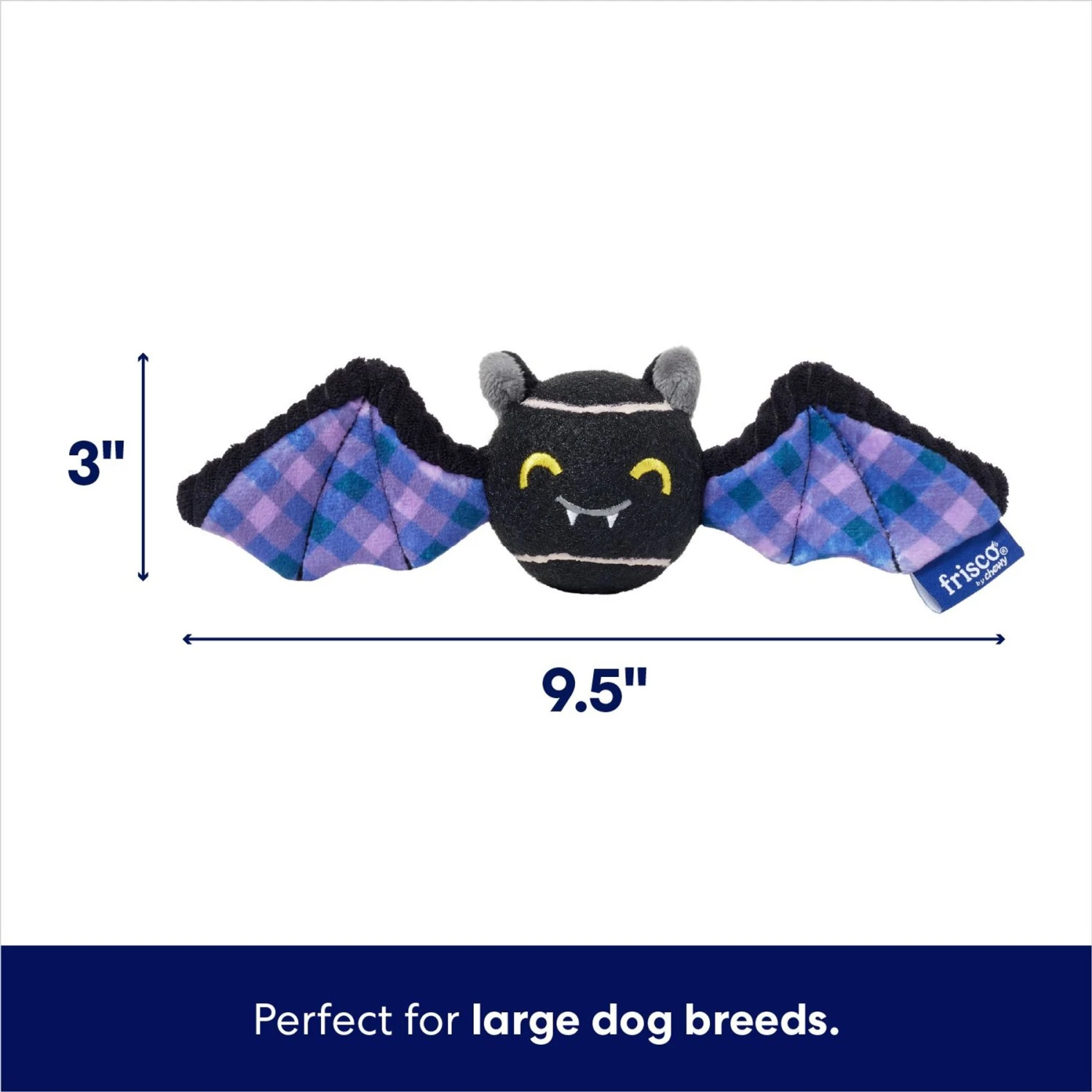 Frisco Halloween Bat Fetch Squeaky Tennis Ball Dog Toy 4 Frisco Halloween Bat Fetch Squeaky Tennis Ball Dog Toy - Image 2