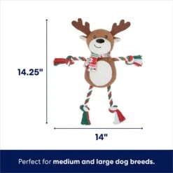 Frisco Holiday Snowman Plush With Rope Squeaky Dog Toy & Frisco Holiday Reindeer Plush With Rope Squeaky Dog Toy -Frisco Shop 986174 PT6. AC SS1800 V1698258115